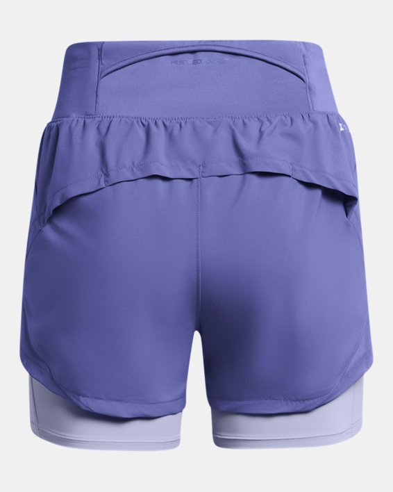 Women's UA Run Stamina 2-in-1 Shorts in Purple image number 6